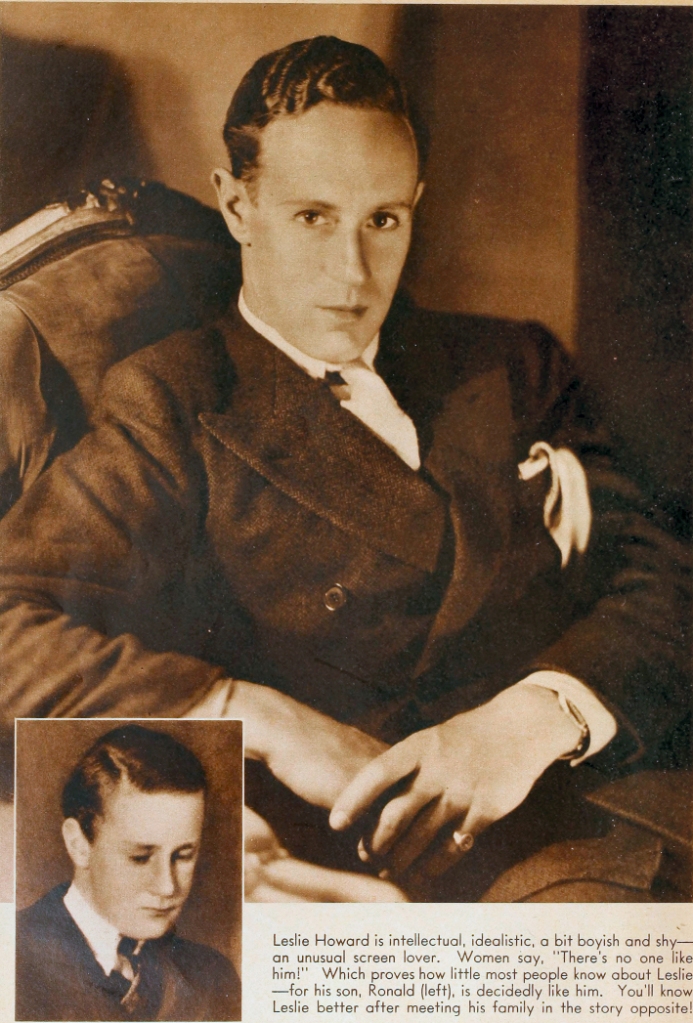 Leslie Howard and his son Ronald 